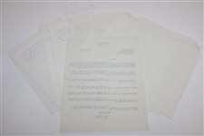 Henry Cotton Signed Letter & Author's Manuscript For Book 'Thanks for the Game' JSA ALOA