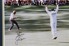 Jack Nicklaus Signed Oversize 1986 Masters Putter Raise Brian Morgan Double Matted Photo JSA ALOA