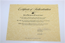 Jack Nicklaus Signed Oversize 1986 Masters Putter Raise Brian Morgan Double Matted Photo JSA ALOA