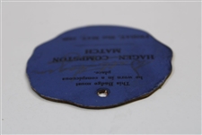 Walter Hagen Signed 1929 Moor Park Golf Club Member Exhibition Badge JSA ALOA