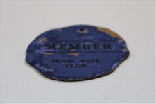 Walter Hagen Signed 1929 Moor Park Golf Club Member Exhibition Badge JSA ALOA