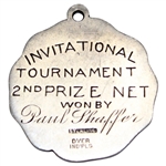 1913 Riverside Golf Club Invitational Tournament Sterling Silver 2nd Prize Net Golf Medal