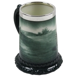 Circa 1900 Lenox Ceramic Art Co. Sterling Rimmed Hand Painted Beer Stein