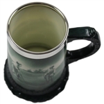 Circa 1900 Lenox Ceramic Art Co. Sterling Rimmed Hand Painted Beer Stein