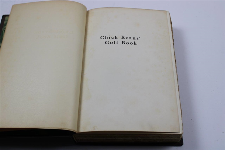 Charles 'Chick' Evans, Jr. Signed 1921 Special Subscription Edition 'Golf Book' #480/999 JSA ALOA