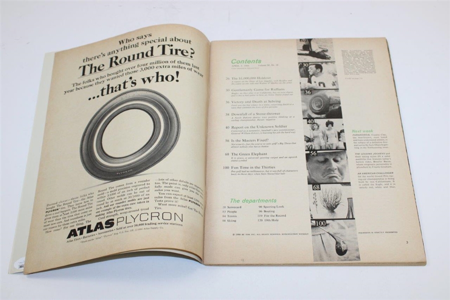 Nicklaus, Palmer & Player Signed 1966 Sports Illustrated Magazine JSA FULL #BB67878