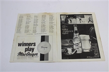 Arnie, Nicklaus, Player, Snead & Others Signed 1970 PGA Championship Pairing Sheet JSA ALOA