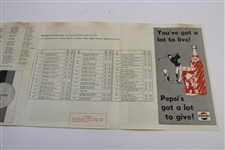 Arnie, Nicklaus, Player, Snead & Others Signed 1970 PGA Championship Pairing Sheet JSA ALOA