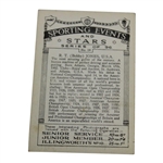 1935 R. T. (Bobby) Jones USA Sporting Events & Stars No. 19 Tobacco Card