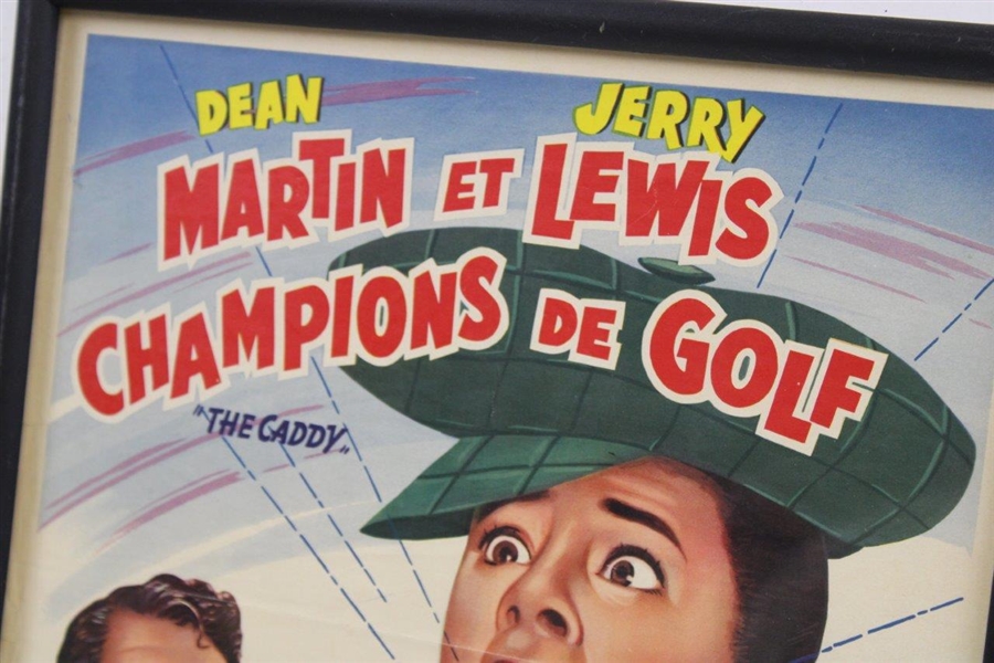 Dean Martin & Jerry in 'The Caddy' French Movie Poster - Framed