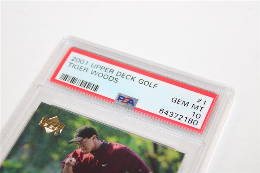 Tiger Woods Upper Deck Golf Card #1 GEM MT 10 - PSA#64372180