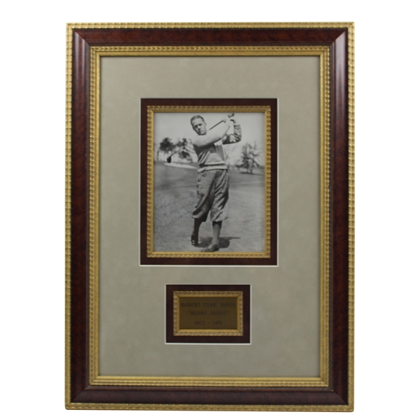 Bobby Jones Signed Photo with Nameplate Display - Framed JSA ALOA