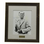 Ben Hogan Signed Photo with Claret Jug at 1953 OPEN with Nameplate - Framed JSA ALOA