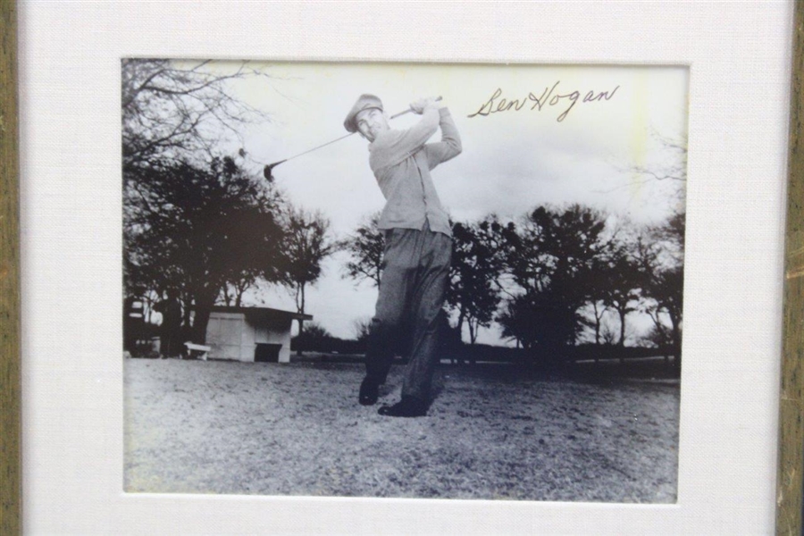 Ben Hogan Signed Follow-Thru Swing Photo - Framed JSA ALOA