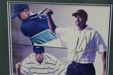 Ltd Ed 2002 Tiger Woods Tournament Worn Shirt Swatch #690/10,000 - Framed