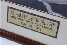 Arnies Last British Open 1995 Photo Display with Nameplate - Framed