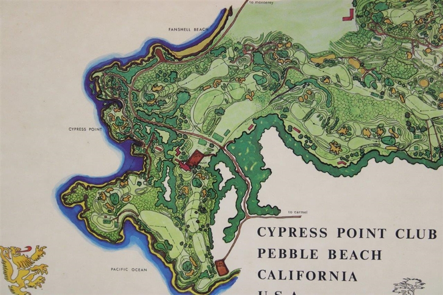 Cypress Point Club Pebble Beach Visual Survey by Architect James P. Izatt - Framed