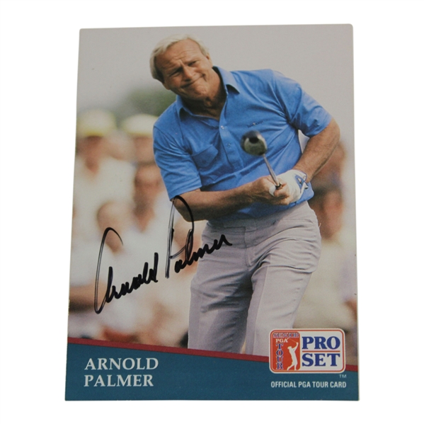 Arnold Palmer Signed 1991 PGA Tour Pro Set Card JSA ALOA