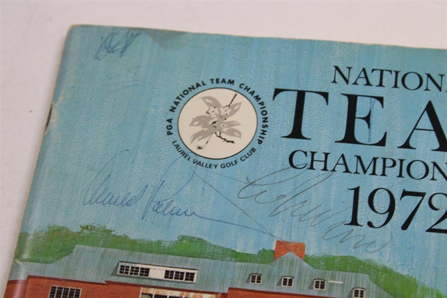 Palmer, Hope, Player & others Signed 1972 National Team Championship Program JSA ALOA