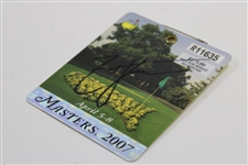 Zach Johnson Signed 2007 Masters SERIES Badge #R11635 JSA ALOA
