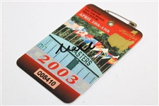 Mike Weir Signed 2003 Masters SERIES Badge #Q08410 JSA ALOA