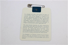 Fred Couples Signed 1992 Masters SERIES Badge #A01955 JSA ALOA