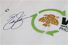 Rickie Fowler Signed Waste Management Phoenix Open Embroidered Flag JSA ALOA