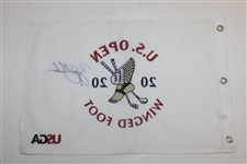 Bryson Dechambeau Signed 2020 US Open at Winged Foot Embroidered Flag JSA ALOA