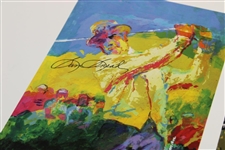 David Frost Signed Leroy Neiman Illustration of Jack Nicklaus, Arnold Palmer, Gene Sarazen, & Sam Snead