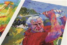 David Frost Signed Leroy Neiman Illustration of Jack Nicklaus, Arnold Palmer, Gene Sarazen, & Sam Snead