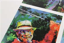 David Frost Signed Leroy Neiman Illustration of Jack Nicklaus, Arnold Palmer, Gene Sarazen, & Sam Snead