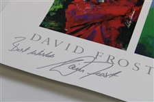 David Frost Signed Leroy Neiman Illustration of Jack Nicklaus, Arnold Palmer, Gene Sarazen, & Sam Snead