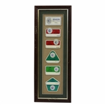 Six (6) Bob Hope Chrysler Classic Season Badges - 1984-1989 - Framed