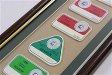Six (6) Bob Hope Chrysler Classic Season Badges - 1984-1989 - Framed