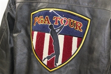 Vintage Leather PGA Tour Life Member Partners Club Bomber Jacket - Size XL