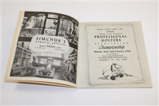 1944 PGA Championship at Manito G&CC Program in Near Mint Condition - Bob Hamilton Winner
