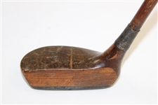Unmarked Wood Mallet Putter with Shaft Stamp