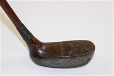 Unmarked Wood Mallet Putter with Shaft Stamp