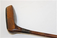 Unmarked Wood Mallet Putter with Shaft Stamp