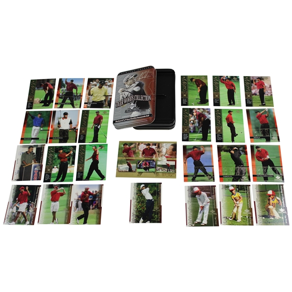 Tiger Woods Premier Edition 'Tiger Woods Collection' 25-Card Tin w/Grand Slam Commemorative Card