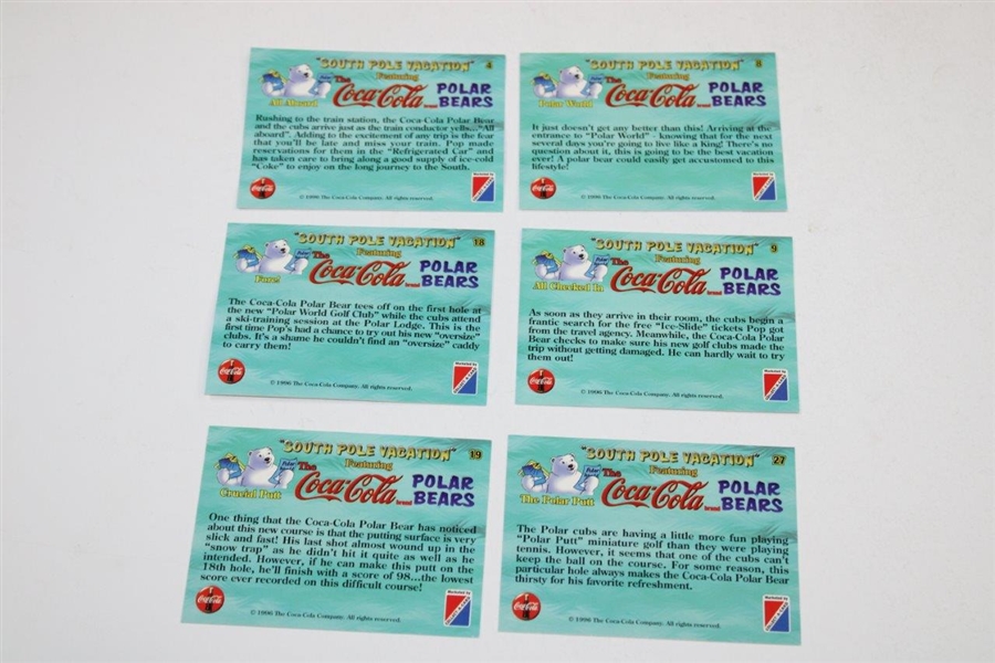 Golf Themed 1996 Coca-Cola Polar Bear South Pole Cards