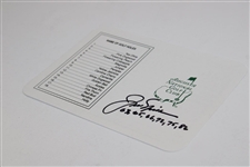 Jack Nicklaus Signed Augusta National Scorecard with Years Won JSA ALOA