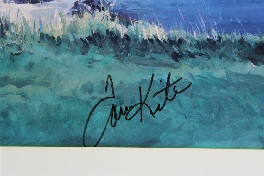 Tom Kite Signed Pebble Beach Print - Matted JSA ALOA