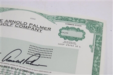 Arnold Palmer Signed 1997 The Arnold Palmer Golf Company AP0548 Stock Certificate JSA ALOA