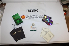 Lee Trevino vs Gary Player 1998 Shell's WoG Match Bib, Badge, Yardage Book, Signed Ball & Videos from Caddy Ralph Hackett