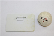 Lee Trevino vs Gary Player 1998 Shell's WoG Match Bib, Badge, Yardage Book, Signed Ball & Videos from Caddy Ralph Hackett