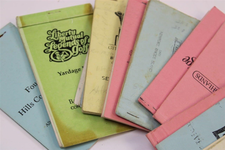 Over Fifty (50) Senior PGA Tour Match Used Yardage Books (1988, 1989, 1990) from Caddy Ralph Hackett