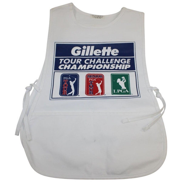 Winning Lee Trevino Caddy Bib from Gillette 3-Tour Challenge Championship from Caddy Ralph Hackett