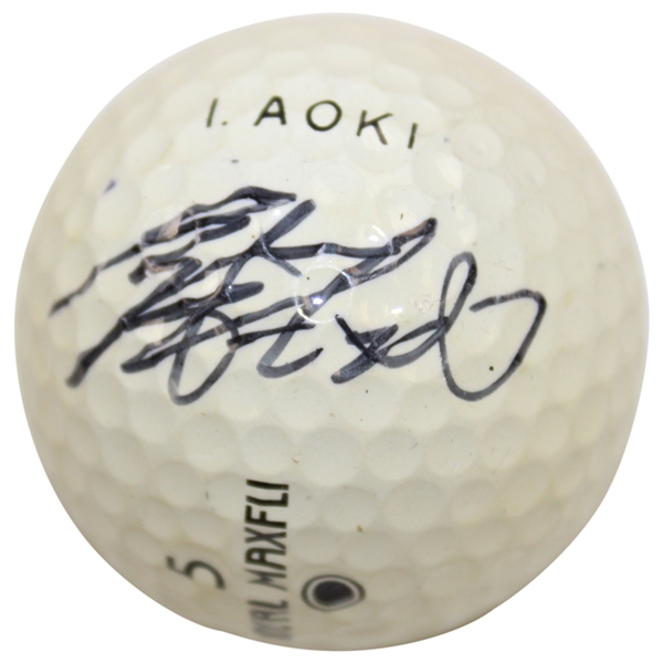 Isao Aoki Signed Personal Used Royal MaxFli Golf Ball - Ralph Hackett Collection JSA ALOA