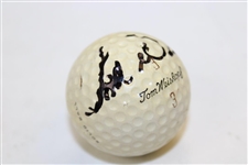 Tom Weiskopf Signed 'Tom Weiskopf' Logo Golf Ball - Ralph Hackett Collection JSA ALOA